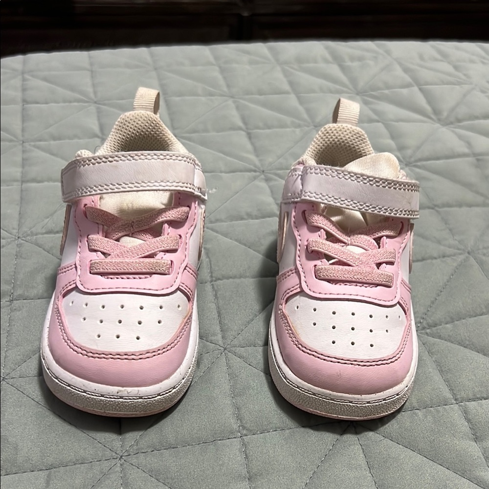 Kids Pink and White Sneakers